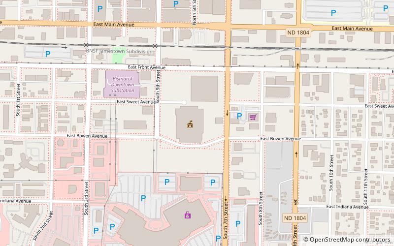 bismarck civic center location map