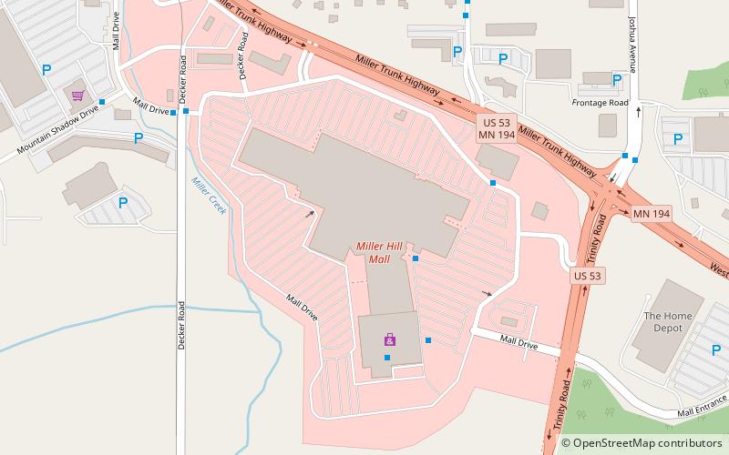 miller hill mall duluth location map