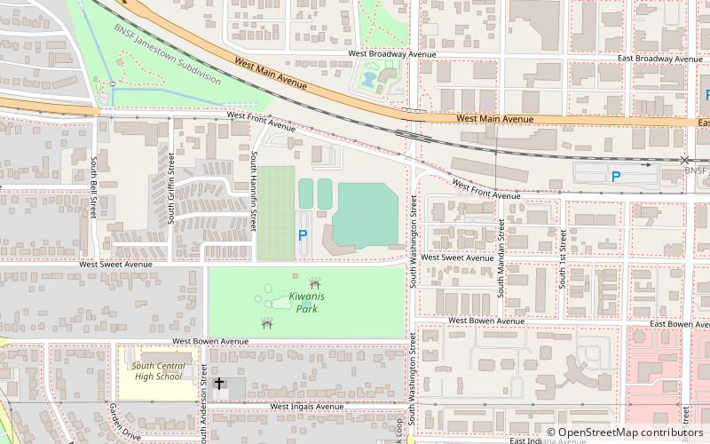 bismarck municipal ballpark location map