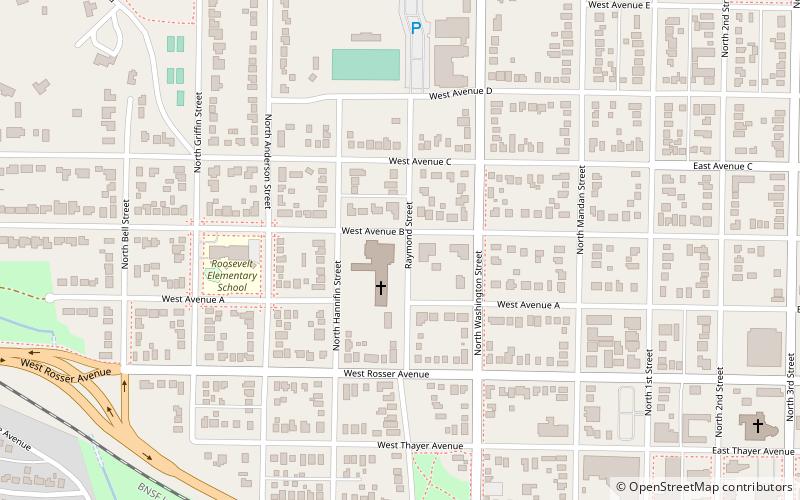 Bismarck Cathedral Area Historic District location map