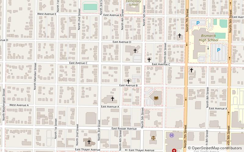 Former North Dakota Executive Mansion location map