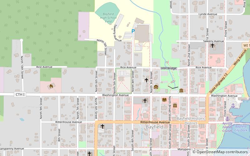 Old Bayfield County Courthouse location map