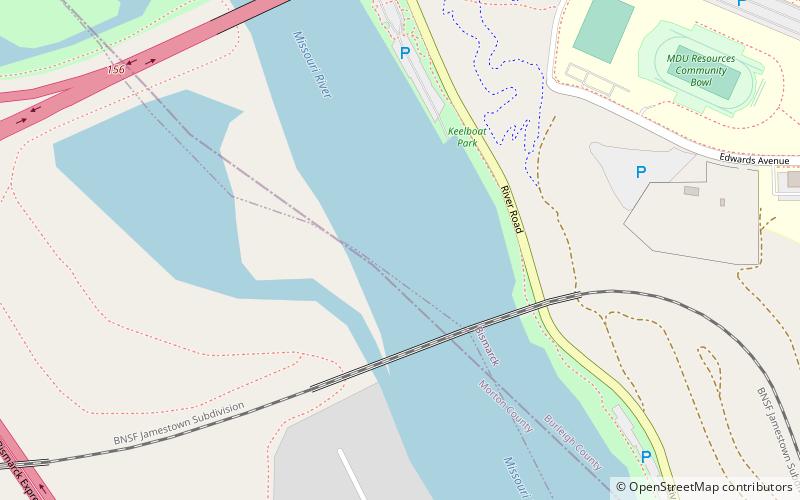 Liberty Memorial Bridge location map