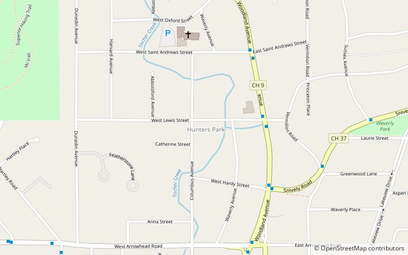 Hunter's Park location map