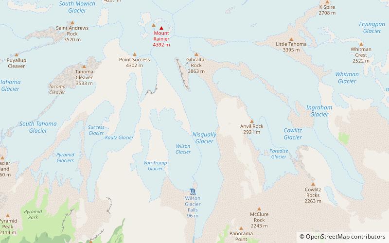 Nisqually-Gletscher location map