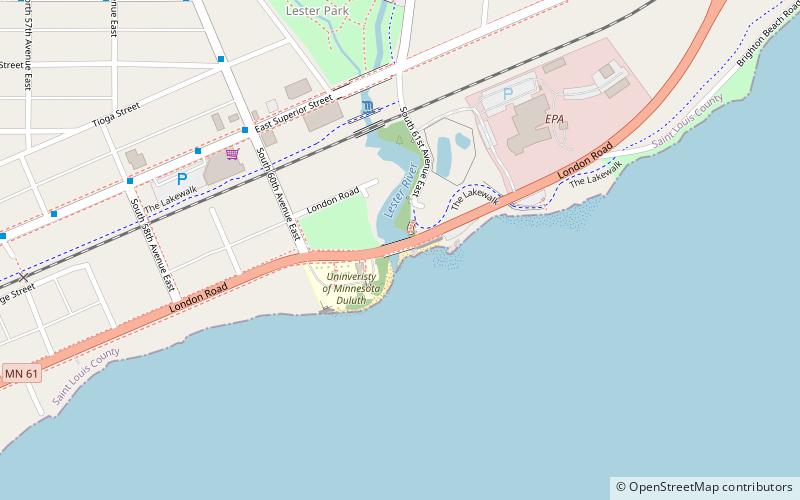 Lester River Bridge location map