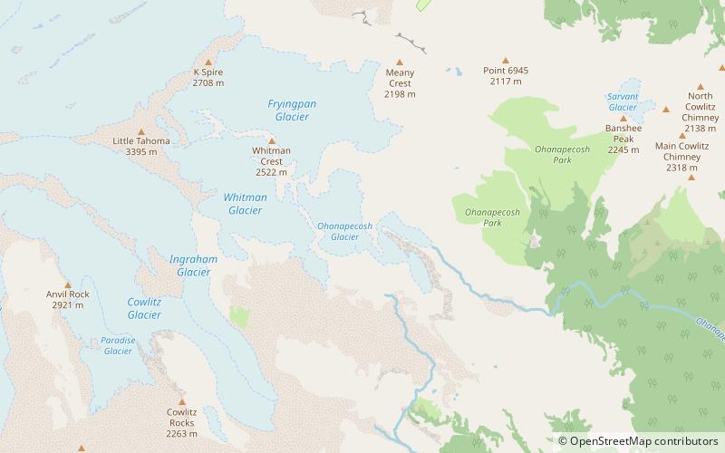 Ohanapecosh Glacier location map