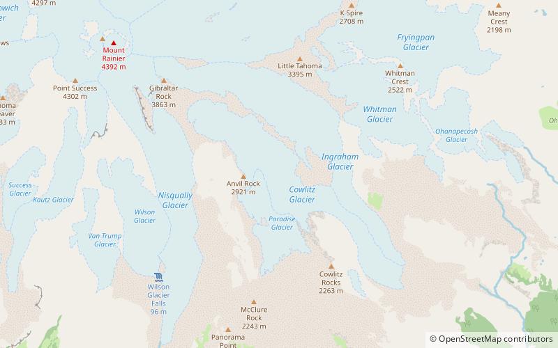 Cowlitz Glacier location map