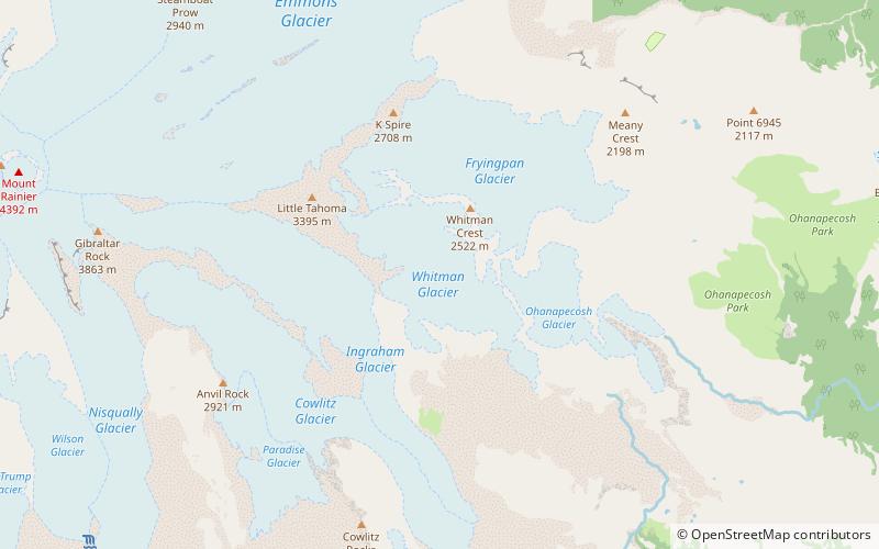 Whitman Glacier location map