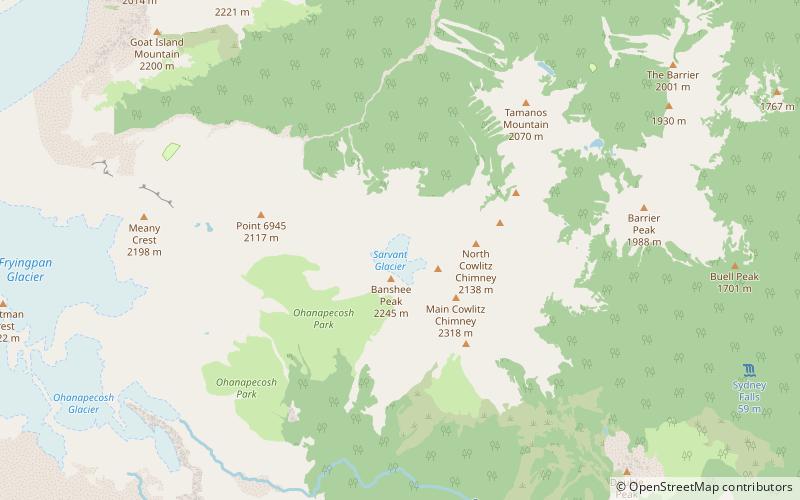 Sarvant Glacier location map