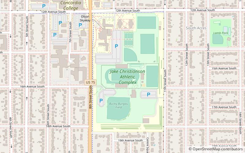 Jake Christiansen Stadium location map