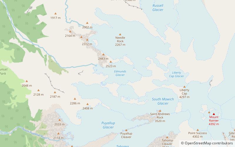 Edmunds-Gletscher location map