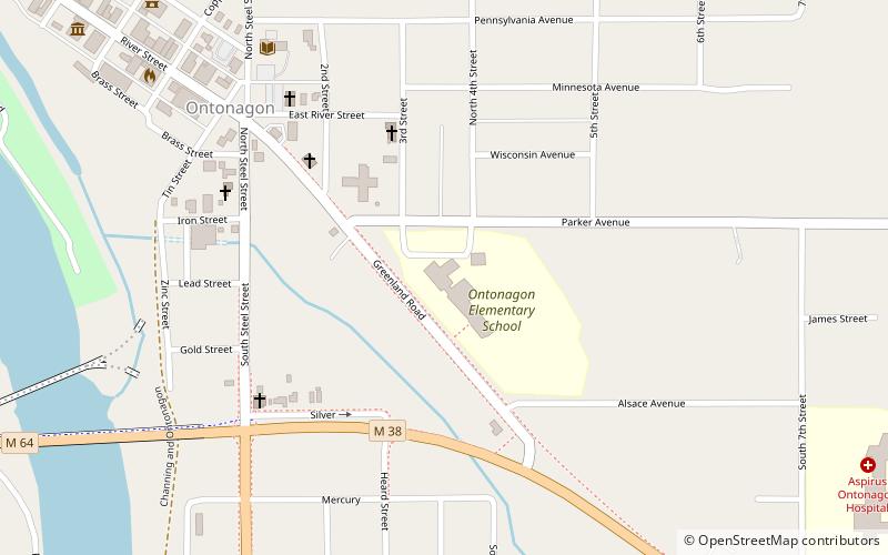 Ontonagon School location map