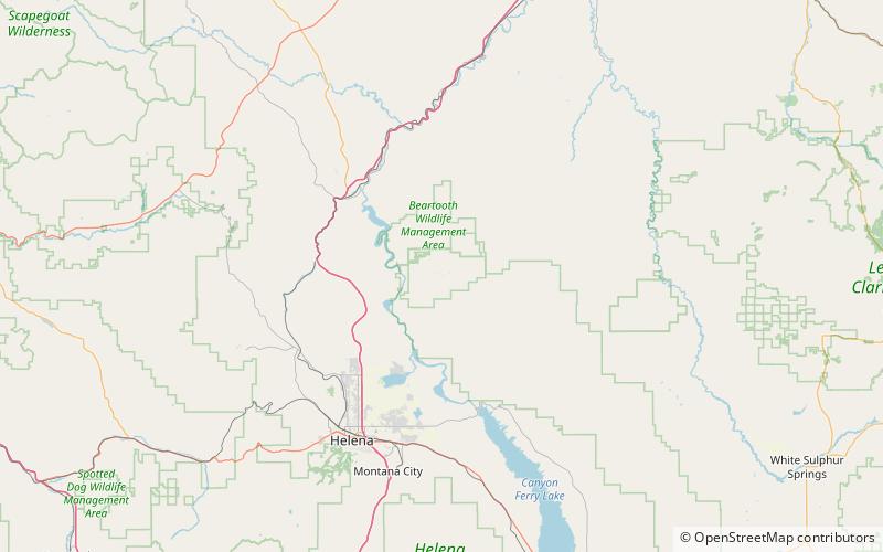 Gates of the Mountains Wilderness location map