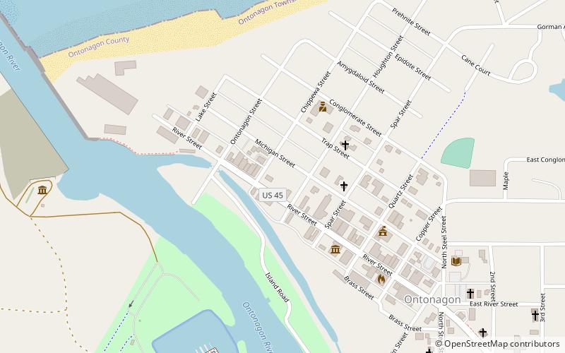 Phare d'Ontonagon location map