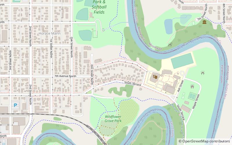 Fargo Oak Grove Residential Historic District location map