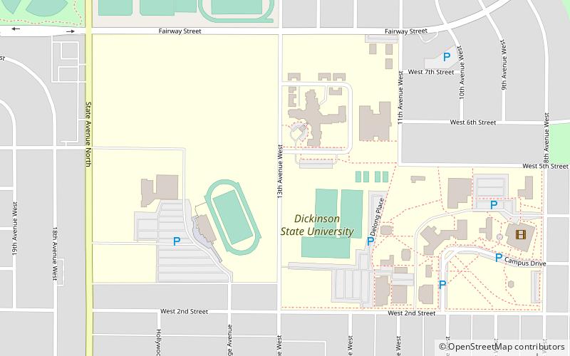 dickinson state university location map