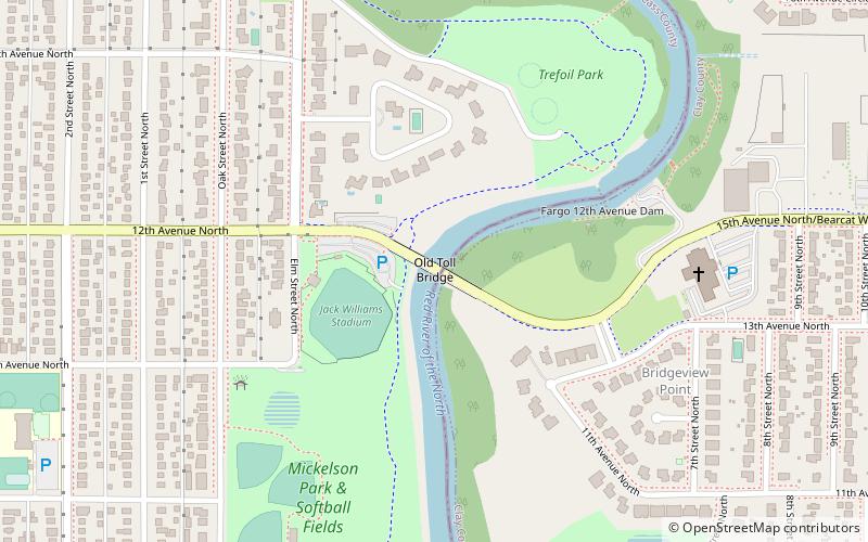 Fargo-Moorhead Toll Bridge location map