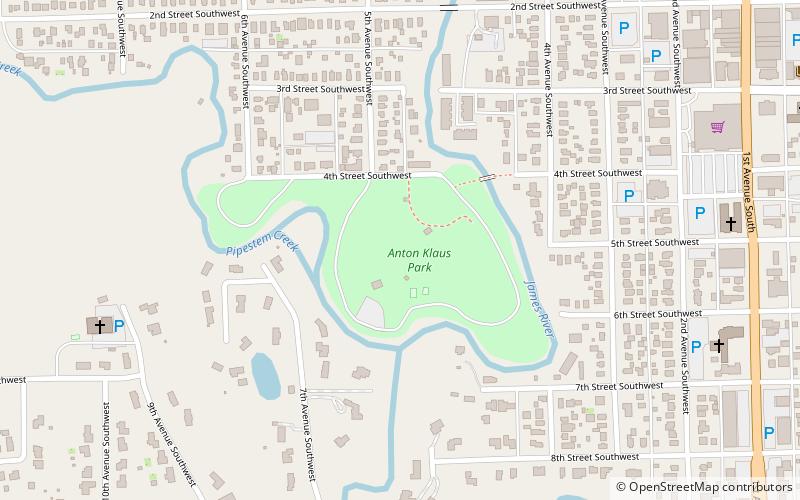 anton klaus park jamestown location map