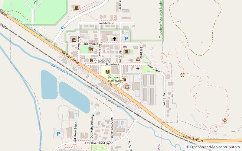 veterans memorial medora location map