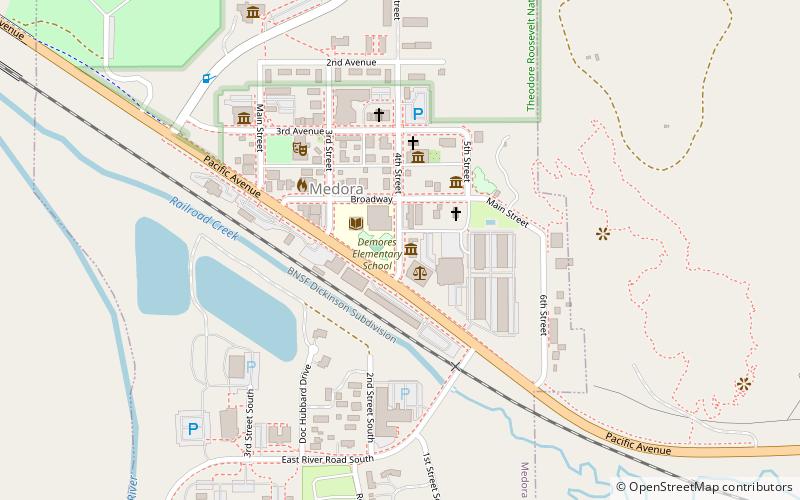 Billings County Courthouse location map