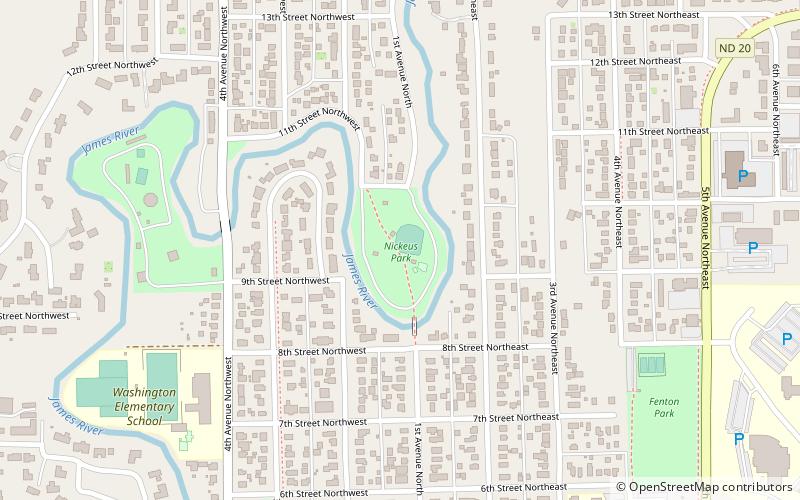 nickeus park jamestown location map