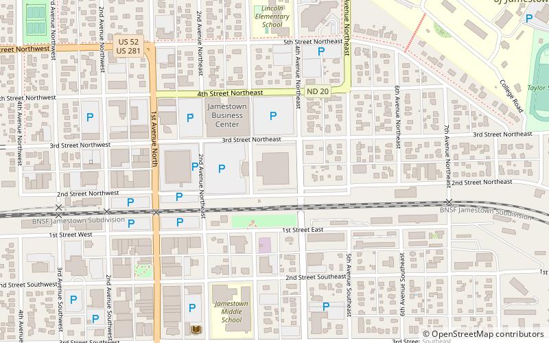 jamestown civic center location map