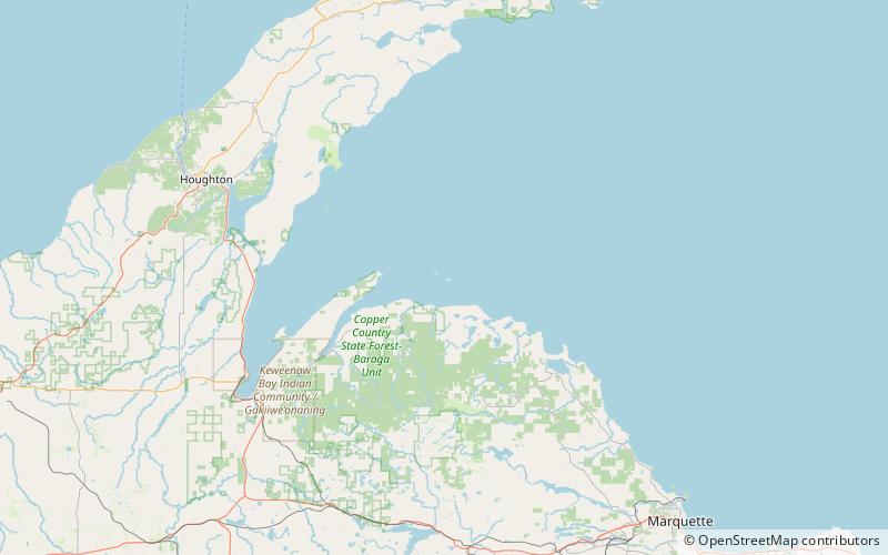 Huron Islands location map