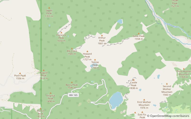 Tolmie Peak location map