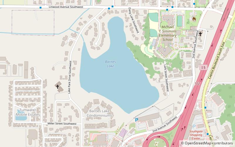 Barnes Lake location map