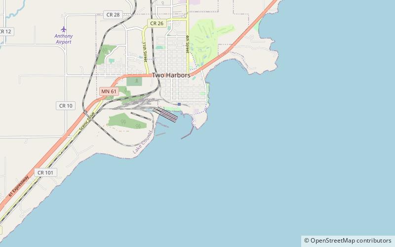 Phare de Two Harbors location map