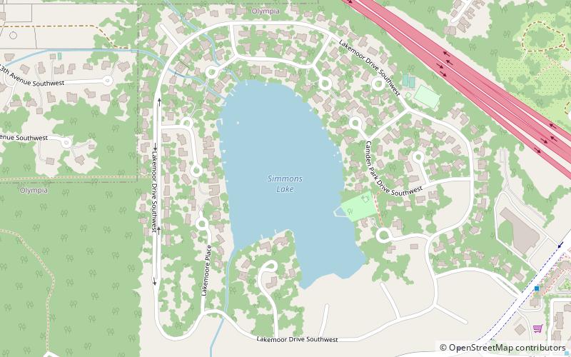 simmons lake olympia location map