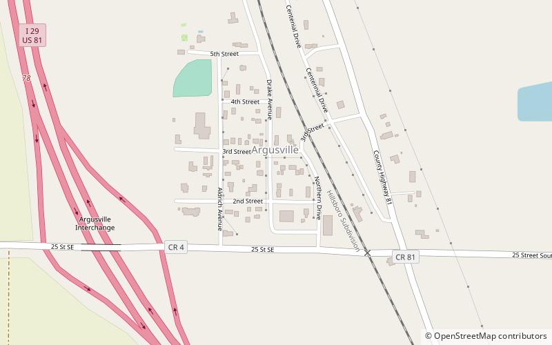 Argusville location map