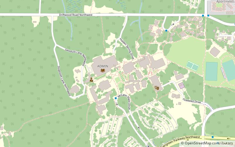Evergreen State College location map