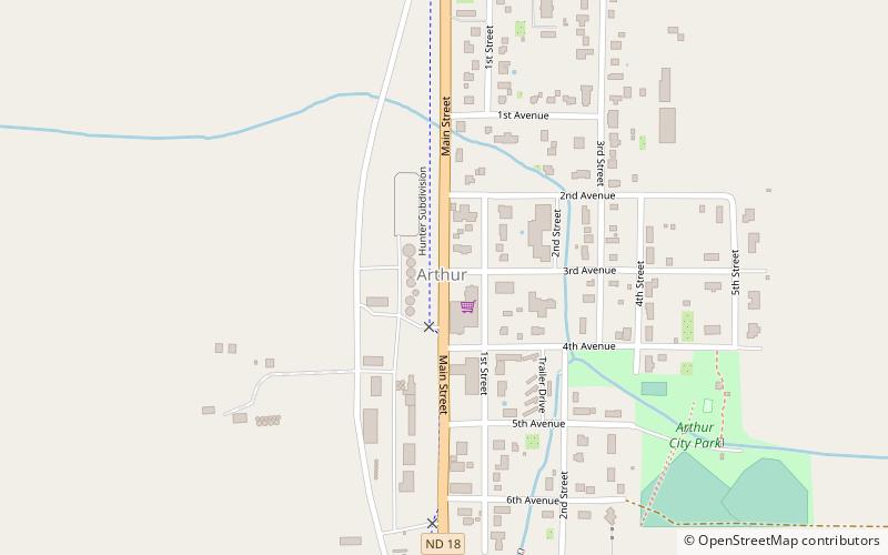 Arthur location map