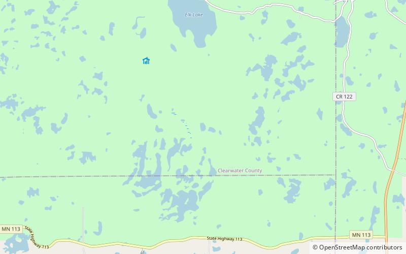 grosilliers lake itasca state park location map