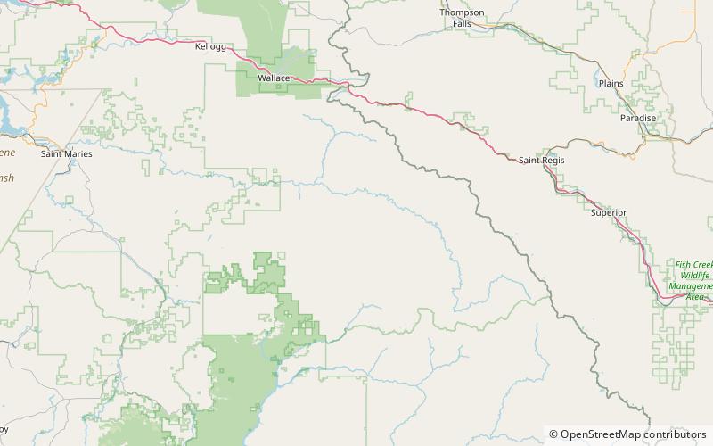 Forêt nationale de St. Joe location map