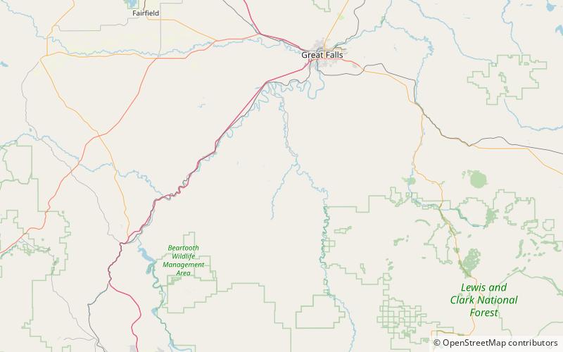 Lewis and Clark National Forest location map