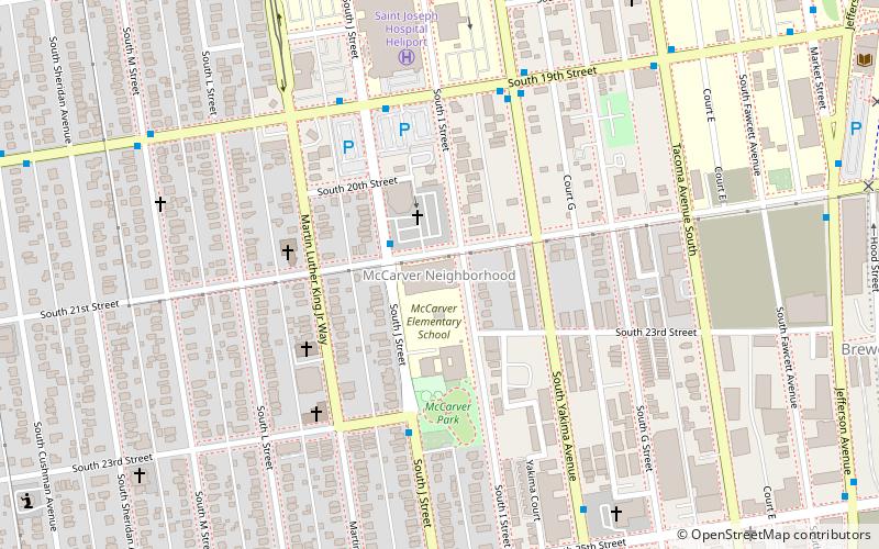 McCarver Neighborhood location map