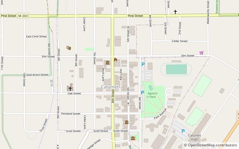 calumet downtown historic district location map