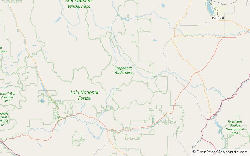 Scapegoat Wilderness location map