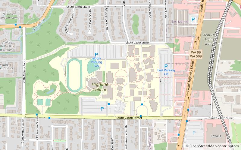 Highline College Library location map