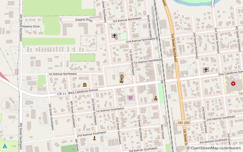 Traill County Courthouse location map