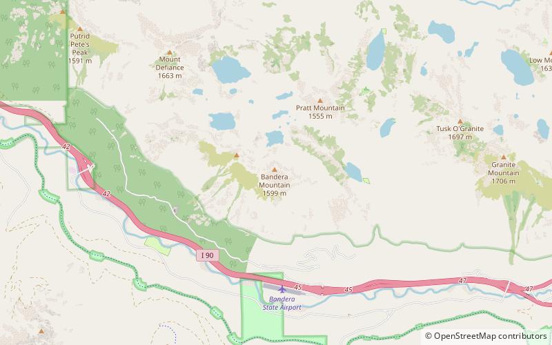 Bandera Mountain location map