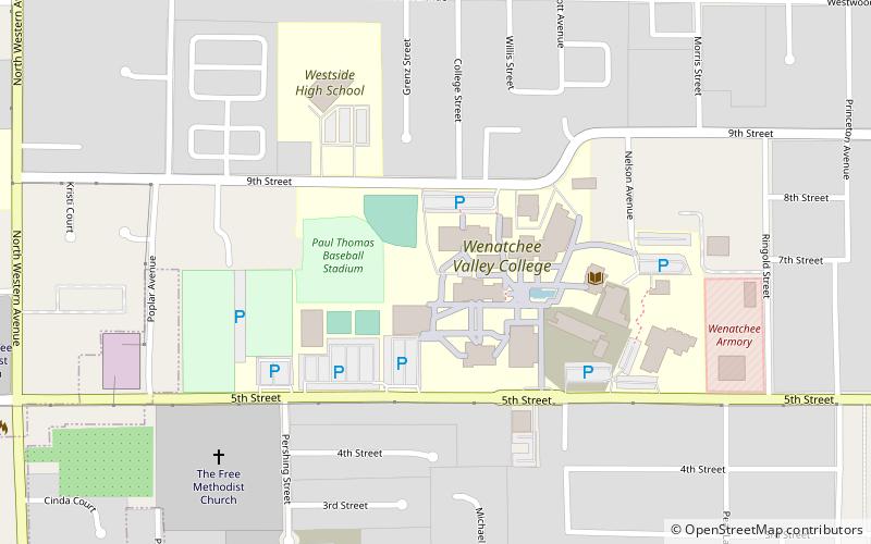 Wenatchee Valley College location map