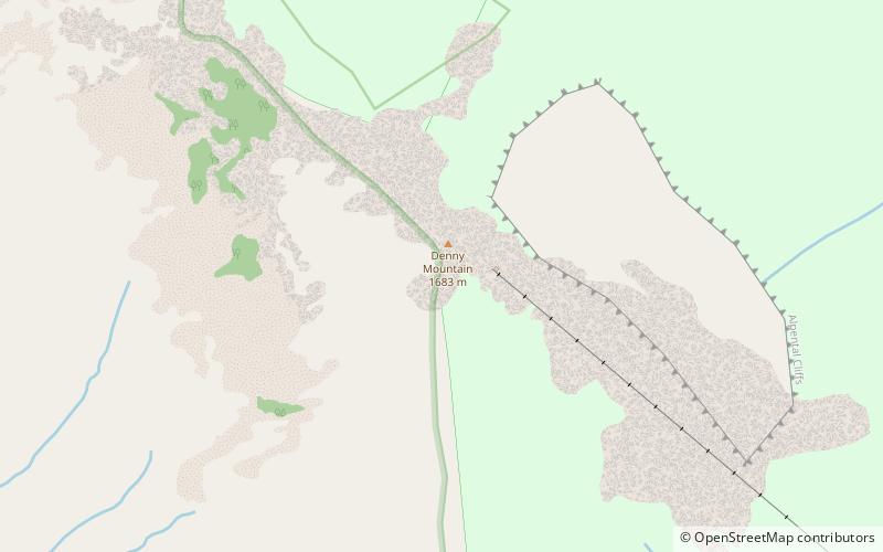 Denny Mountain location map