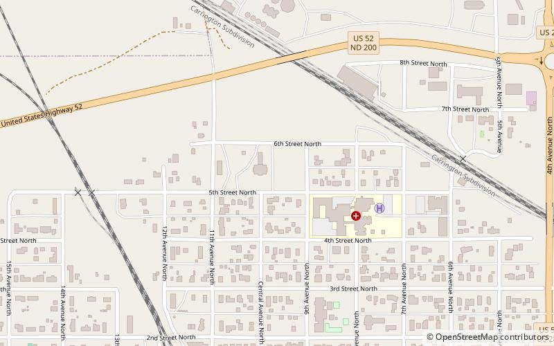 Foster County Courthouse location map