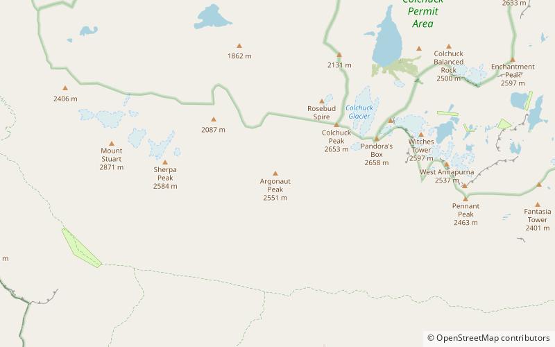 Argonaut Peak location map