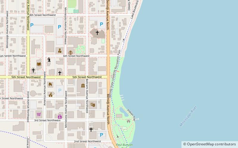 Bemidji Carnegie Library location map