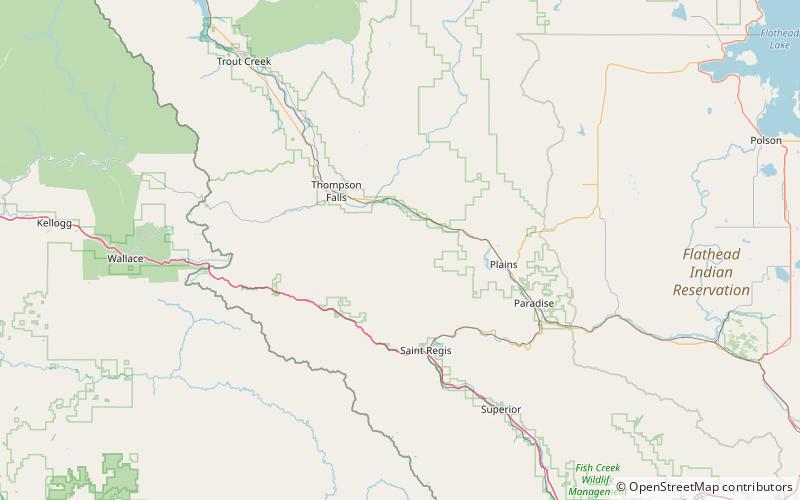 Coeur d'Alene Mountains location map